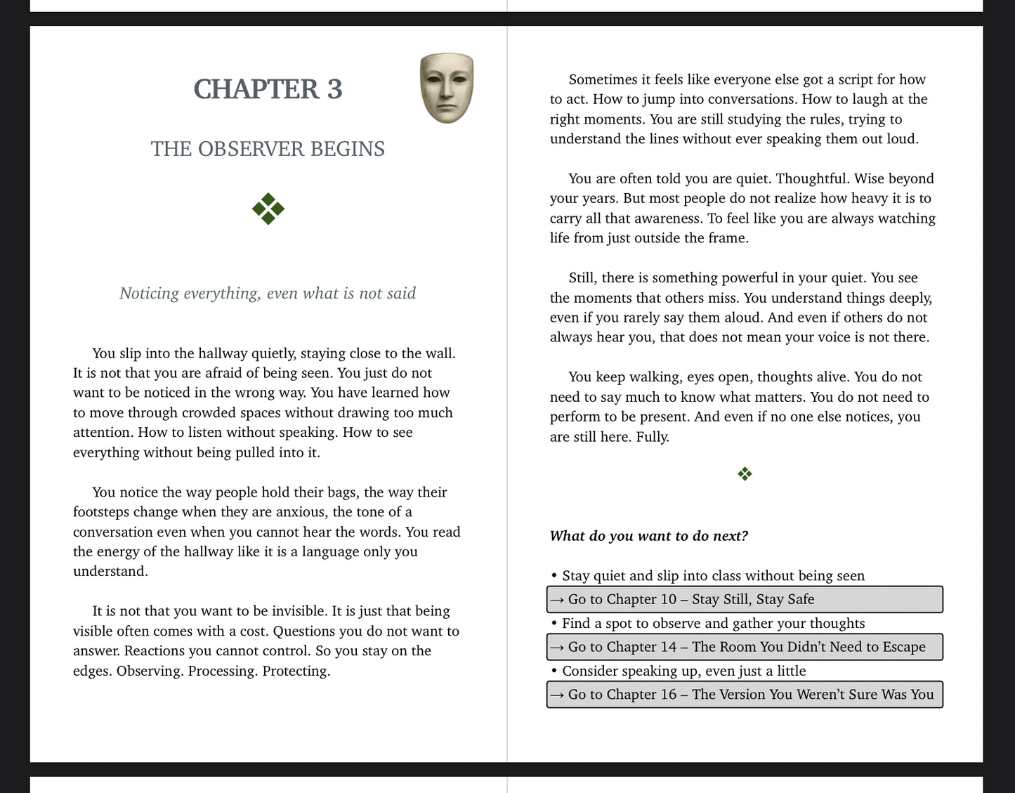 The Mask I Wore – An Interactive Story of Emotional Self-Discovery